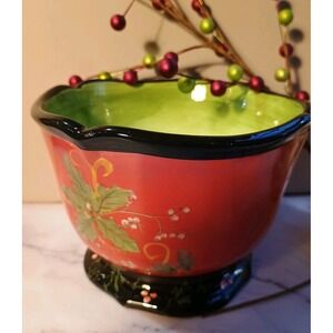 Patricia Brubaker Holly Holiday Bowl Certified International Christmas Candy